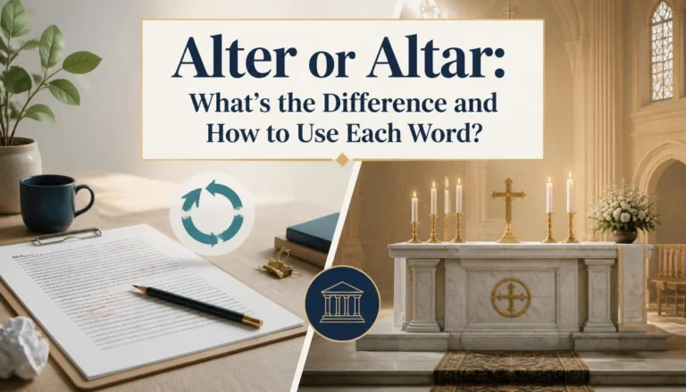 Alter or Altar