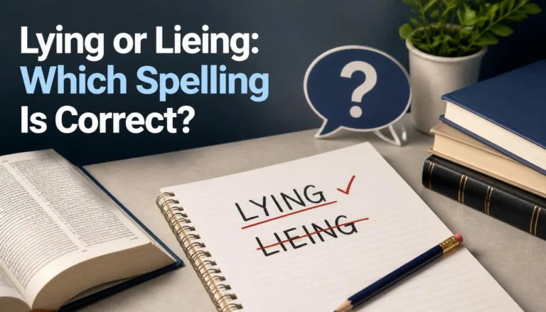 Lying or Lieing