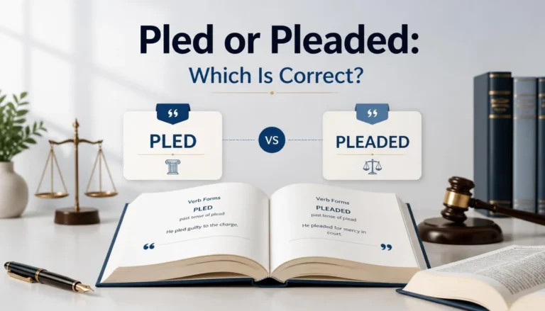 Pled or Pleaded