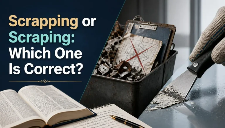 Scrapping or Scraping