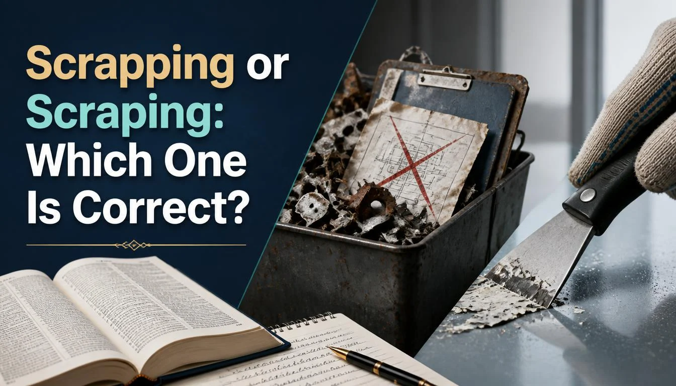 Scrapping or Scraping