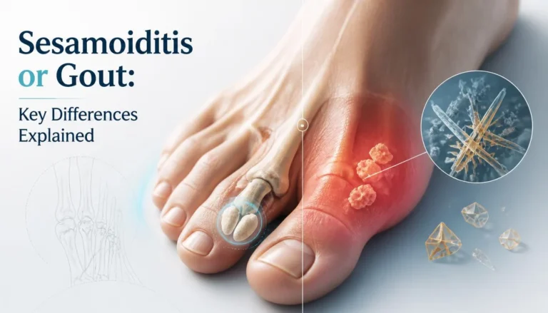 Sesamoiditis or Gout