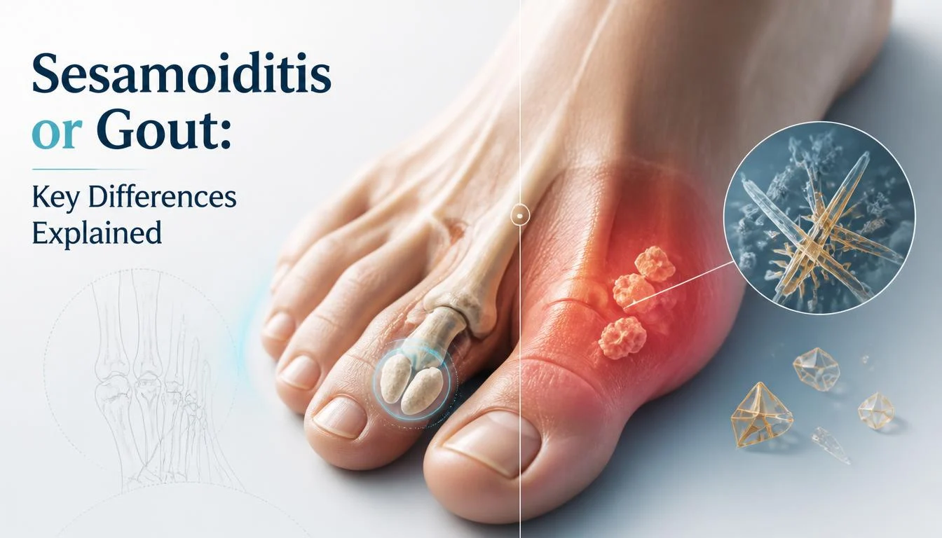 Sesamoiditis or Gout