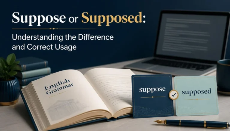 Suppose or Supposed