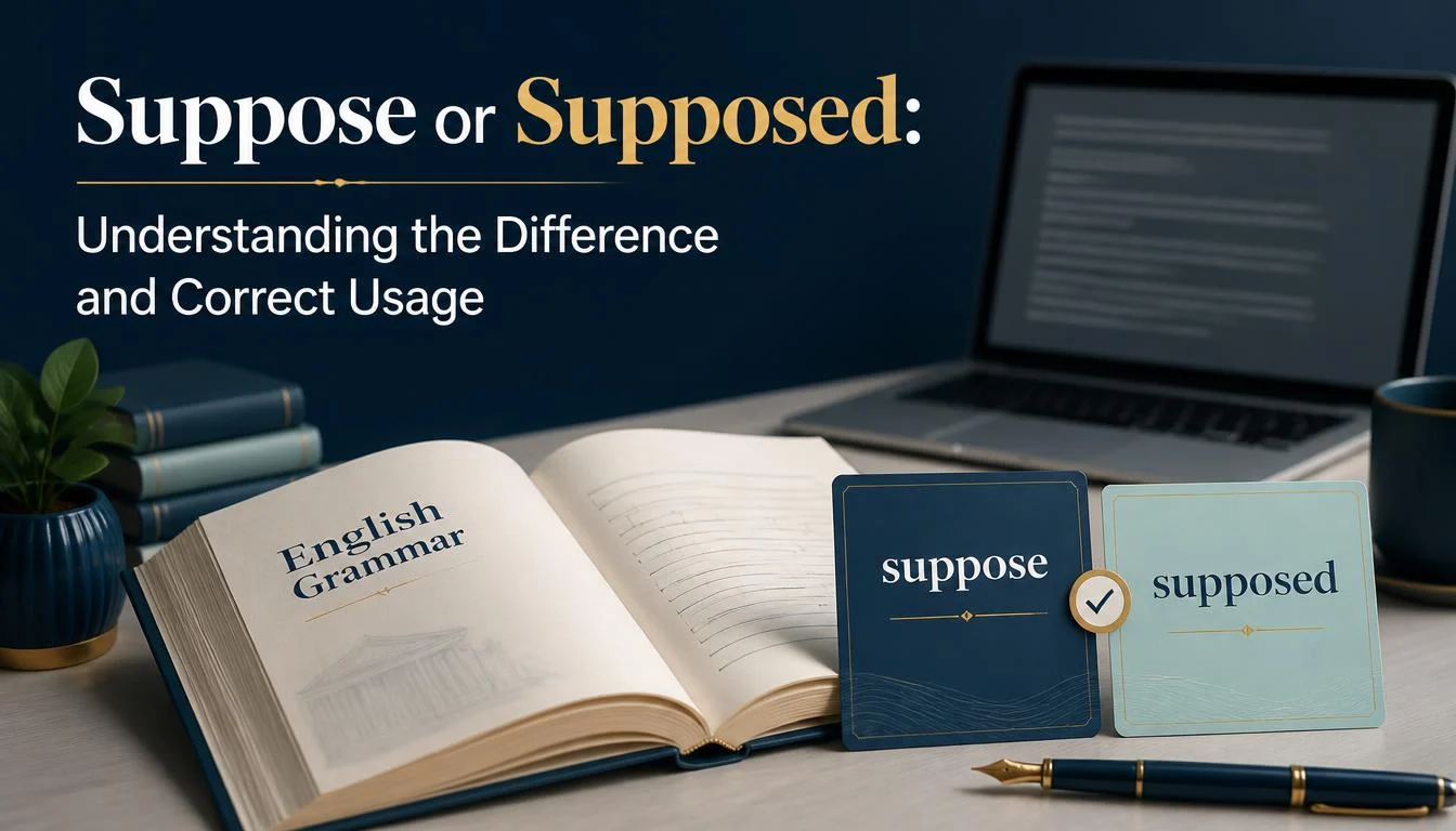 Suppose or Supposed