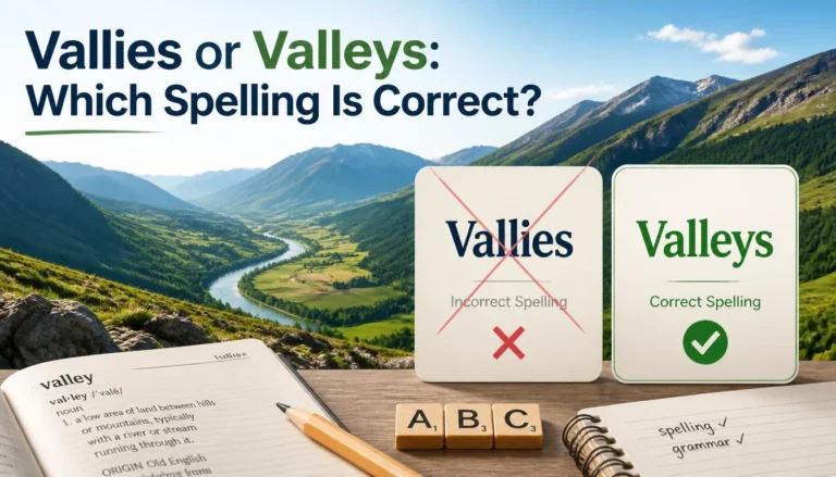 Vallies or Valleys