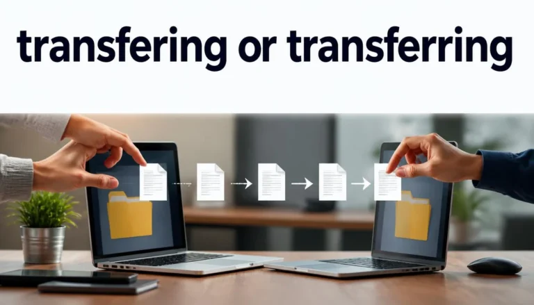 Transfering or Transferring